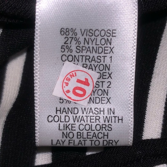 Olivia Moon Stretchy Black & White Striped Single Button Blazer W/ Pockets! - Picture 9 of 9